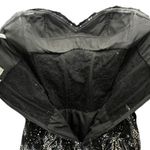 Xtreme Strapless Lace Sequin Mermaid Evening Gown 3D Floral Petal Size 6 Black Photo 13