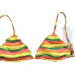l*space L* Maggie Triangle Bikini Top Under the Sun Stripe Size XS Style # UMGT22 Photo 1