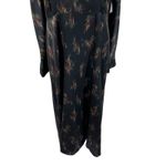 Vince Wisteria Wrap Dress Midi Satin Long Sleeve Black Size XL *Damaged Photo 7