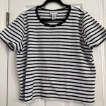 Alfred Dunner  sea anchors Beaded Short-Sleeve Tee size blue and white XL Photo 0