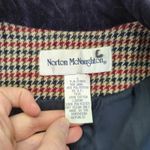 Norton Mcnaughton Vtg 90s  Blazer Houndstooth Velvet Collar 6 Academia Oversized Photo 3