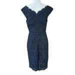 Katherine Kelly Women's Dress Sz 6 Black Lace Evening Party Cocktail Sheath Photo 3