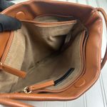 Elizabeth and James  Elegant Brown Leather Shoulder Bag Photo 6