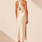 Shona joy La Lune Cross Front Keyhole Midi Dress - Cream Photo 3