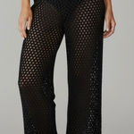 J.Crew Crochet Beach Pants Black Sz XXL Photo 0