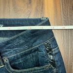 American Eagle  Denim Leather Detail Shorts Photo 5