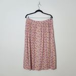 Arula Colorful Floral Print Midi Skirt Size XL Arula Floral Skirt Yellow Photo 3