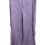 Anthropologie By Palazzo Utility Pants Cargo Wide Leg Lilac Purple Pull On Sz 10 Photo 7