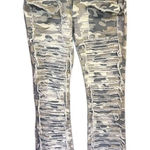 Red Fox  WOMEN'S STACKED FRAYED HEAVY TWILL PANTS  (KHAKI CAMO) Sz XL Photo 0