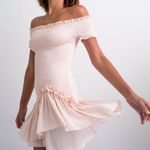 Donna Mizani  Off The Shoulder Lolita Blush Pink Mini‎ Dress Size Small EUC Photo 0