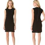 Helmut Lang  Black Draped Silk Blend Mini Dress Photo 1