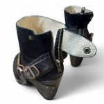 FREEBIRD by Steven  El Paso Ankle Boots Womens 8 Black Suede Leather Harness Photo 8