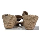 White Mountain  Beachball Gold Metallic Wedge Thong Sandals Rope/Stitch Sz 9 Photo 5