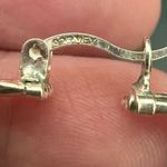 Vintage Signed 925 MEX Sterling Silver Triple Hollow Tube Square Hoop Earrings Photo 15