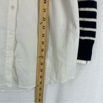 Theory  Rymalia Sweater Shirt Dress Tunic Top Striped Medium Blue Whte Photo 4