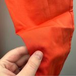Trina Turk  Bright Orange Mid Rise Straight‎ Leg Ankle Dress Pants Size 2 Photo 8