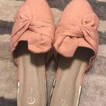 Cato Light Pink Linen Mules Photo 0