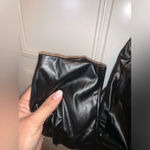 SheIn  faux leather black bomber jacket & Old Navy black striped skirt‎ XL Photo 5