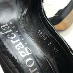 Pedro Garcia Black Silk Satin Peep Toe High Heels Size 7 Photo 7