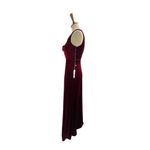 Lovely Twist Front Velvet Cutout Maxi Cabernet Size 0 New Photo 2