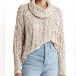 Moon & Madison Confetti Cowl Cable Knit Sweater Size M Photo 4