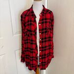 Torrid  Challis Button Down Shirt Red Buffalo Plaid Photo 1