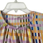 Stine Goya Karin Plaid Multicolor Checkered Women's Blouse size small Yellow Photo 5