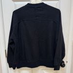 Aerie NWT  Cardi Bomber Womens Small Black Snap Button Up Pockets Oversized Photo 1