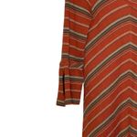 Free People  New Romantics Dress Size Large Orange Green Tan Striped Womens‎ Photo 2