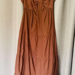 Charlie Holiday  Chocolate Brown Linen Dress Photo 0