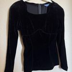 Vintage Thierry Mugler Velvet Bustier Top Sz Small in Black Corset Boning Photo 0