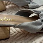 Lulus  Jenissa  Blue Suede Knotted Block Sandals 9 women Photo 7