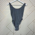LIONESS  The‎ Bo Derek Gingham One Piece Swimsuit in Black Size XS Photo 2