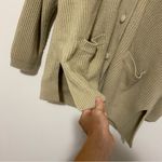 Yarnworks  Vintage Tan Long Button Front Cardigan Large Photo 4