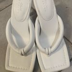 ASOS Design | white Halle padded toe thong heeled sandals size 5 Photo 1