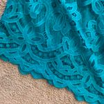 Teal Two Piece Crop Top / Skirt Set Blue Size XS Photo 1