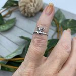Flying Bird Sterling Silver Toe Ring Midi Ring Photo 0