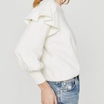 AG Adriano Goldschmied Adriano Goldschmied AG Cecilia Ruffle Crew Neck Sweatshirt Women’s Size L NWT Photo 4