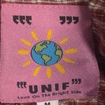 Unif Plaid Cotton Mini Dress Burgundy Beige Check Spaghetti Strap Medium Photo 7