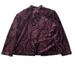 Sheri Martin Velvet Floral Jacket Black red Size 12 Vintage Bling Floral Photo 9