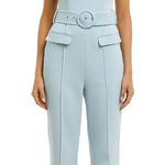 MISHA Aviana Playsuit JumpsuitBelted Wide Leg In Powder‎ Blue Size 8 Photo 0