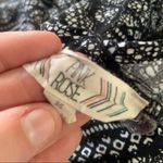 Pink Rose B/W Print V Neck Short Sleeve Top Medium Photo 1