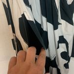 Maeve womens size 0 xs dress black white abstract guest summer cotton tie v neck Photo 9