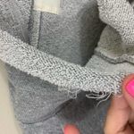 Anthropologie T.la Gray Lace-up Sweatshirt Top Photo 6