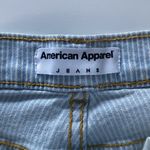 American Apparel  Railroad Stripe Cuffed Hem Shorts Size 26 Photo 5