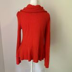 Anthropologie Maeve  orange knit turtleneck long sleeve top size S Photo 3