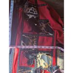 Vintage Allure Maximalist Jacket M Red Animal Print Patchwork Tassel Size M Photo 3