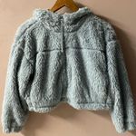 BDG  Light Grayish Blue Crop Teddy Jacket Size S NWT Photo 10