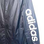 Adidas Linear Windbreaker Black Logo Full Zip Hooded Jacket Photo 4