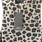 21 Saints Womens Animal Print Sleeveless Bodysuit Black Photo 1